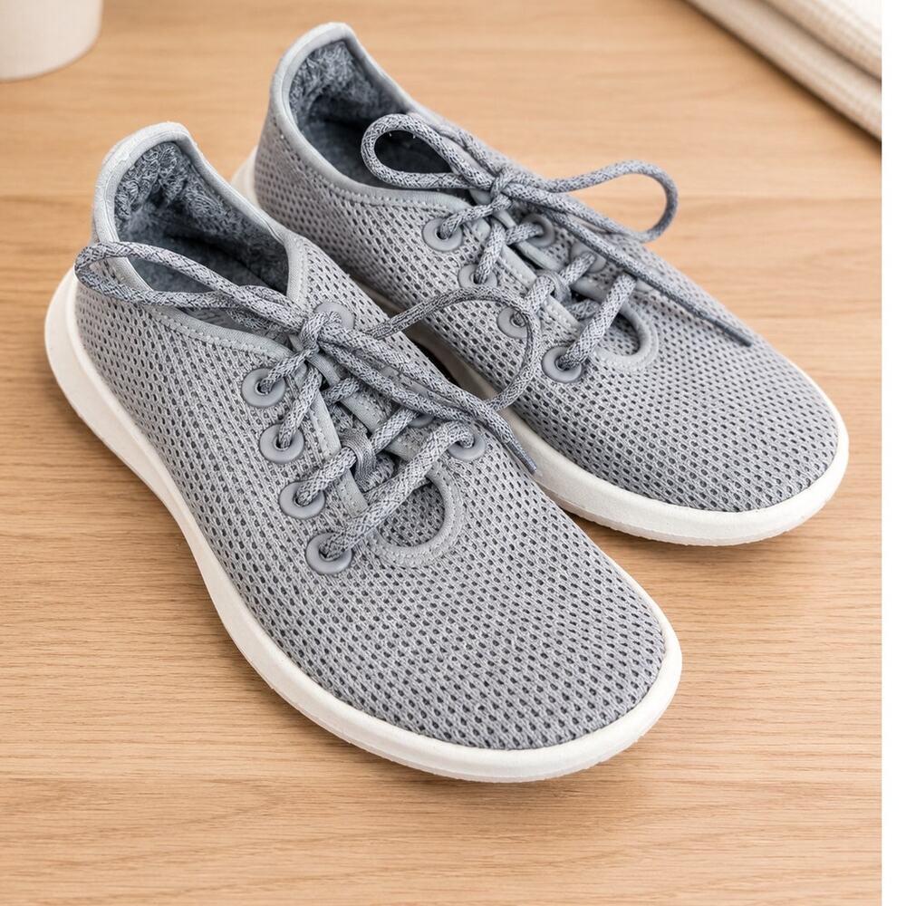 Allbirds Tree Runners Gray Wool Sneakers Women’s US 7 Lightweight Casual Shoes